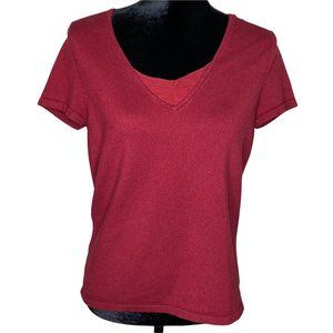 Talbots Burgundy Silk Cashmere Top